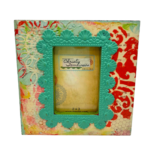 New Christy Tomlinson Designs 2 by 3 Photo Frame Adorable Destress Vintage Inspired