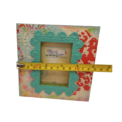 New Christy Tomlinson Designs 2 by 3 Photo Frame Adorable Destress Vintage Inspired