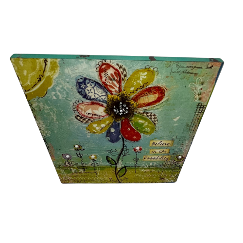 Christy Tomlinson "Believe in the Possibility" Wall Art Hanging Plaque 9" by 9"