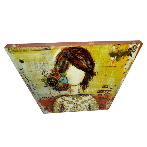 Christy Tomlinson "She listened to her soul" Wall Art Hanging Plaque 9" by 9"