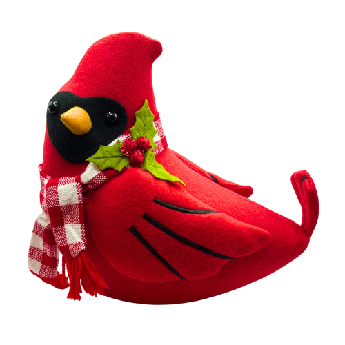 Cardinal Red Felt Bird Christmas Tree Topper