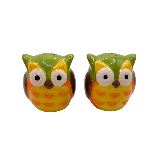 Hoot Owl Ceramic Salt and Pepper Shaker Set