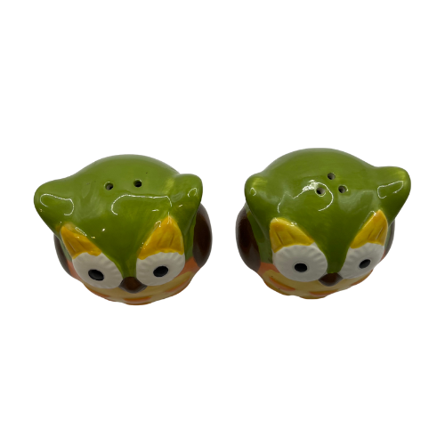 Hoot Owl Ceramic Salt and Pepper Shaker Set