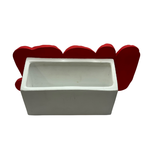 1986 NOEL Christmas Greeting Card Holder Hand Painted Ceramic