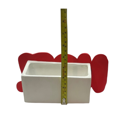 1986 NOEL Christmas Greeting Card Holder Hand Painted Ceramic