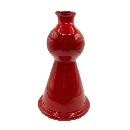 Bleu D'Argile Fait Main Art Pottery 7" Red Bud Vase made in France