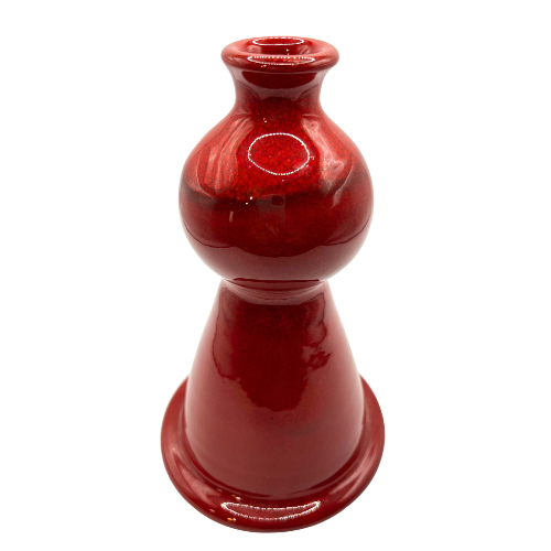 Bleu D'Argile Fait Main Art Pottery 7" Red Bud Vase made in France