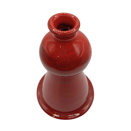 Bleu D'Argile Fait Main Art Pottery 7" Red Bud Vase made in France