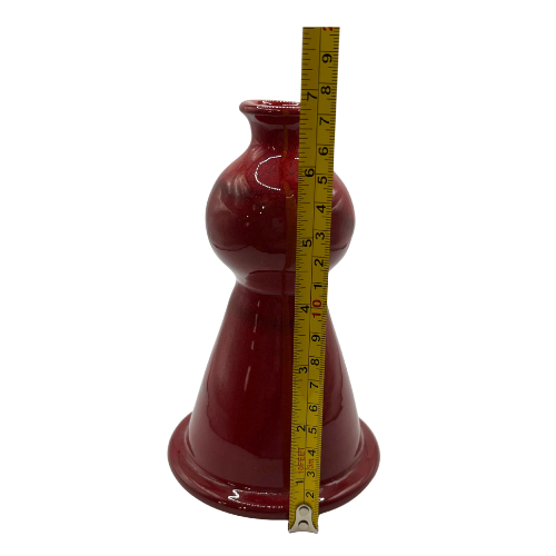 Bleu D'Argile Fait Main Art Pottery 7" Red Bud Vase made in France