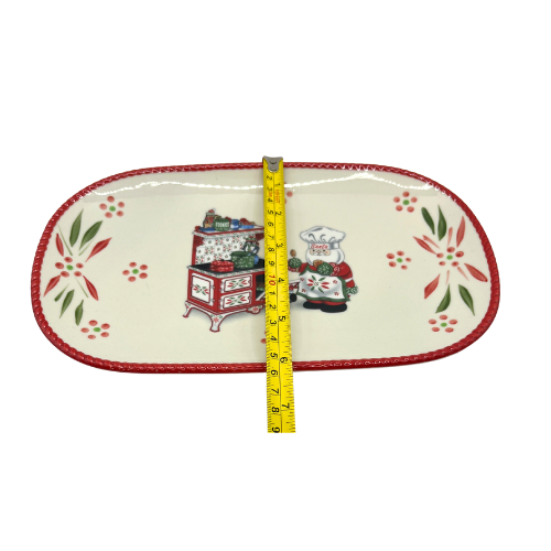 Temptations Old World Holiday Christmas Oval Platters Set of 2