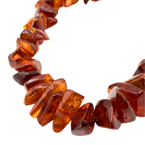 Vintage Baltic Amber Natural Graduated Beaded 16" Necklace Chocker with Spring Clasp