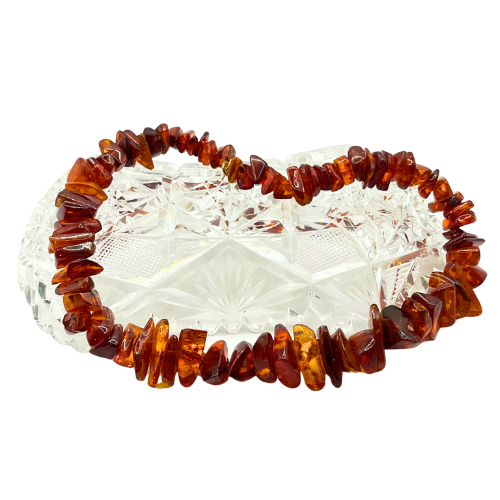 Vintage Baltic Amber Natural Graduated Beaded 16" Necklace Chocker with Spring Clasp
