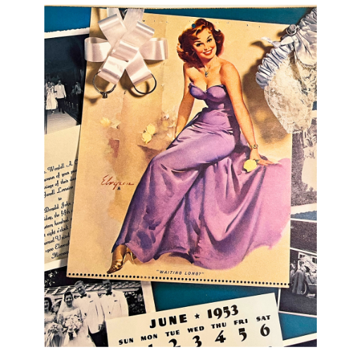 Vtg The Fabulous Fifties 1953 Calendar Art by Gil Elvgren ~ 1981, 2016 Repeating Calendar Years  17" by 11"  *See Description