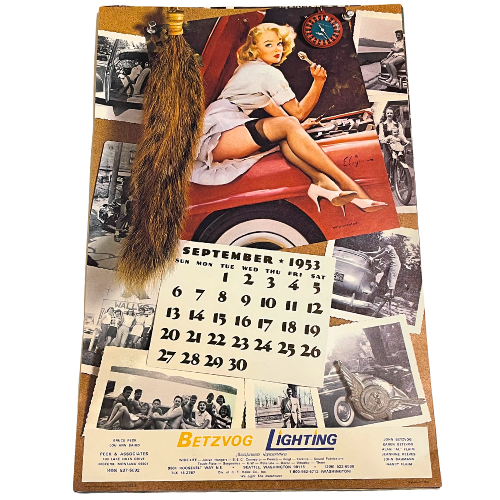 Vtg The Fabulous Fifties 1953 Calendar Art by Gil Elvgren ~ 1981, 2016 Repeating Calendar Years  17" by 11"  *See Description