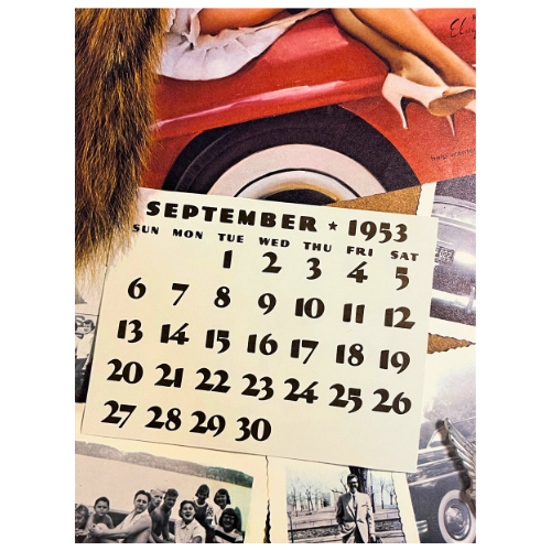 Vtg The Fabulous Fifties 1953 Calendar Art by Gil Elvgren ~ 1981, 2016 Repeating Calendar Years  17" by 11"  *See Description