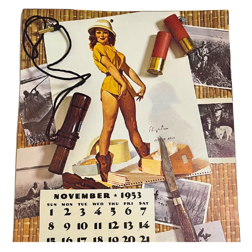 Vtg The Fabulous Fifties 1953 Calendar Art by Gil Elvgren ~ 1981, 2016 Repeating Calendar Years  17" by 11"  *See Description