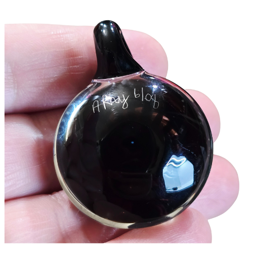 Vintage Signed Andy Ray "Galactic Glass" 3D Floral Implosion Pendant Mint RARE