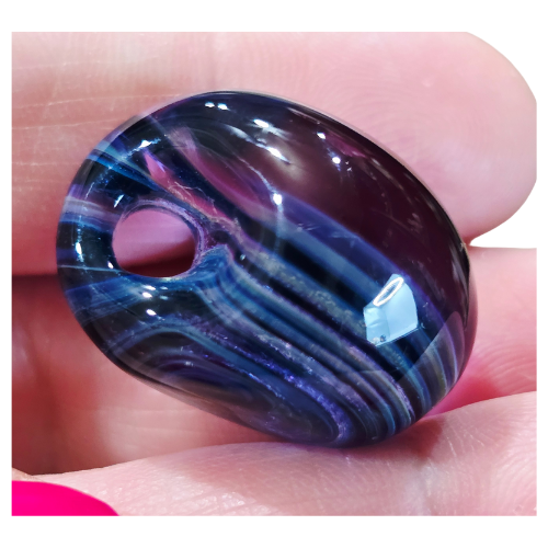 Vintage Signed Andy Ray Pendant Bullseye Vortex Style Galactic Glass