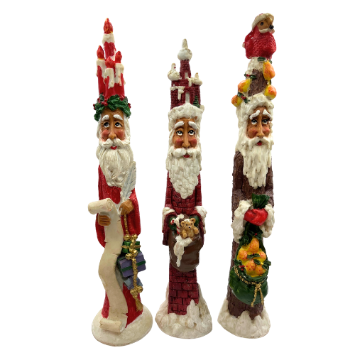 Claimed by Kathryn: Vintage Roman Inc Primitive Folk Art Pencil Santas