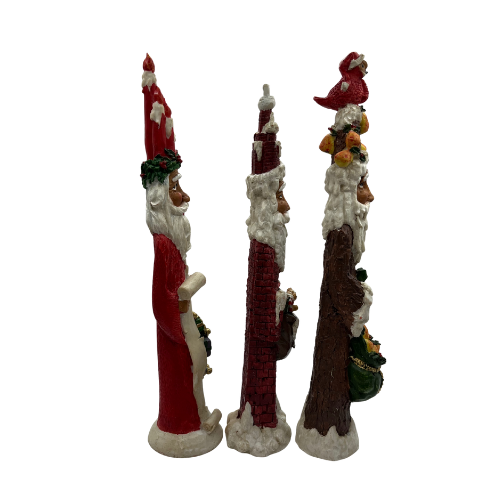 Claimed by Kathryn: Vintage Roman Inc Primitive Folk Art Pencil Santas
