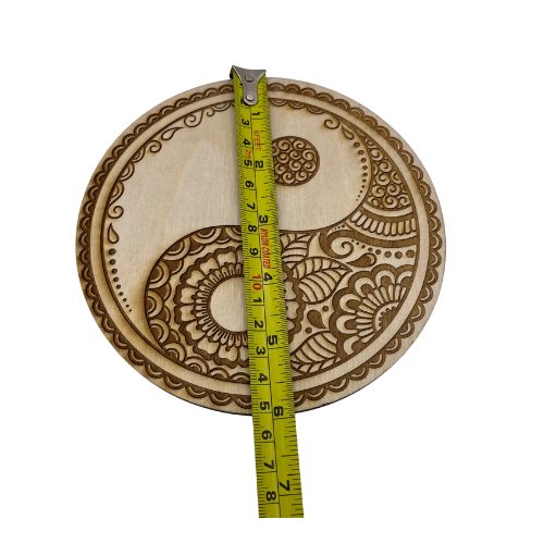 Claimed By Janice EE - Ying Yang  6" Laser Art