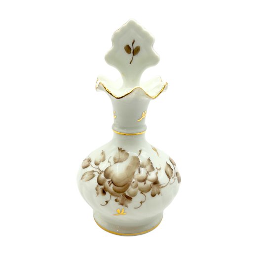 Lefton Charleton Collection Perfume Bottle  "2002A " Edition Hand Painted Floral Design Gold Trim