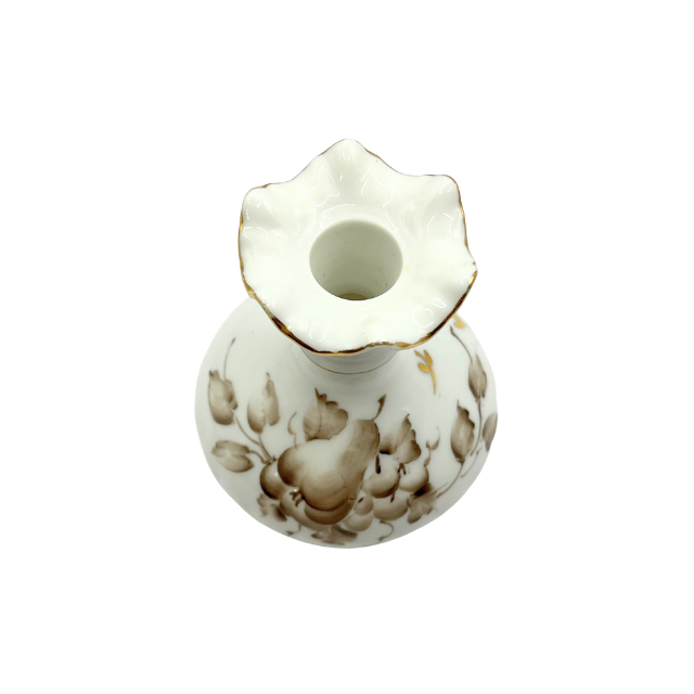 Lefton Charleton Collection Perfume Bottle  "2002A " Edition Hand Painted Floral Design Gold Trim