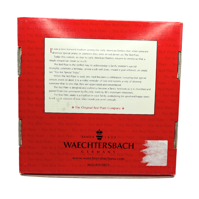 Vintage Waechtersbach "You Are Special Today" Red Celebration Plate - 1979 Tradition Heart Shaped
