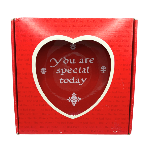 Vintage Waechtersbach "You Are Special Today" Red Celebration Plate - 1979 Tradition Heart Shaped