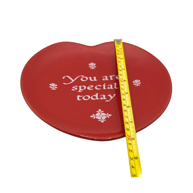 Vintage Waechtersbach "You Are Special Today" Red Celebration Plate - 1979 Tradition Heart Shaped