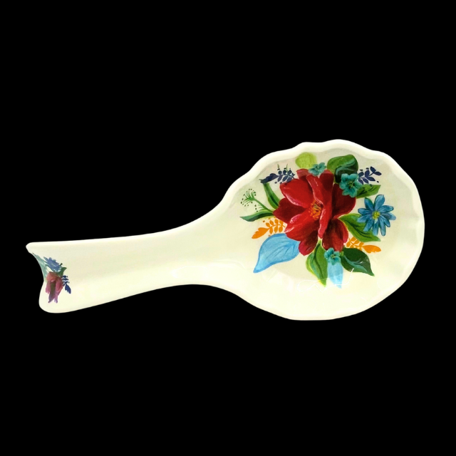 The Pioneer Woman Spring Bouquet Melamine Spoon Rest Retired Pattern