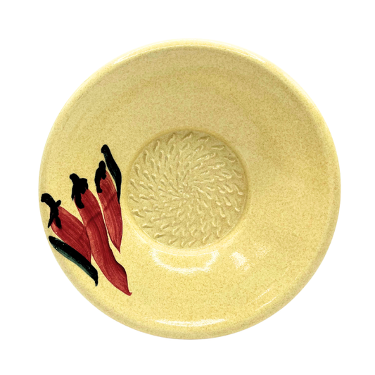 Contemporary Pottery Garlic Scraper Plate Stoneware Made in USA