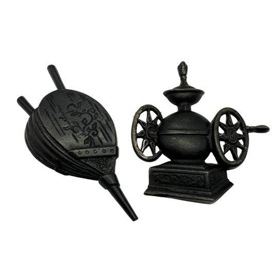 Vintage Cast Iron Black Wall Decor Bellow Grinder Made in Taiwan