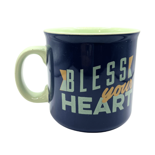 Wanda June Home "Bless Your Heart" Blue Stoneware Mug by Miranda Lambert 20 Ounces