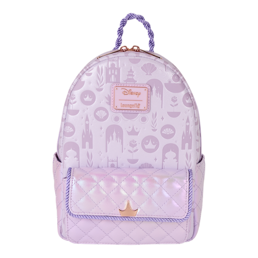 Limited Edition Disney Princess Iridescent Loungefly All-Over Print Exclusive Mini Backpack New with Tags