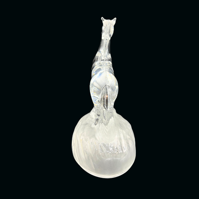 Vintage Crystal D'Arques Rearing Horse Figurine - 6" French Lead Crystal Statue
