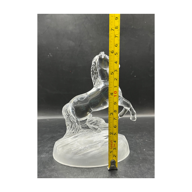Vintage Crystal D'Arques Rearing Horse Figurine - 6" French Lead Crystal Statue