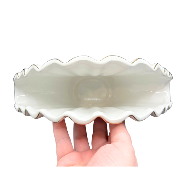Lilly Pulitzer Seashell Vase Decorative Ceramic Nautical Beach House Decor White with Gold Trim