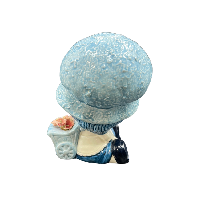 Vtg Strawberry Shortcake / Blueberry Muffin Plaster Figurine Doll Planter Hand Painted Made in Korea