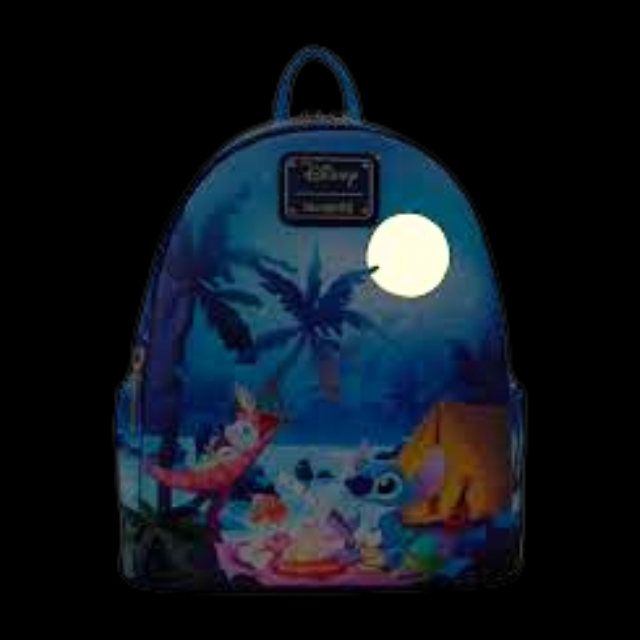Loungefly Disney Stitch Camping Cuties Glow Mini Backpack New with Tags