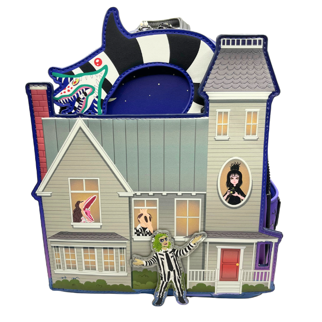 Loungefly Beetlejuice Deetz House Glow Mini Backpack New with Tags