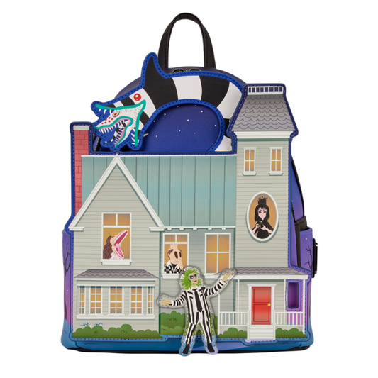 Loungefly Beetlejuice Deetz House Glow Mini Backpack New with Tags