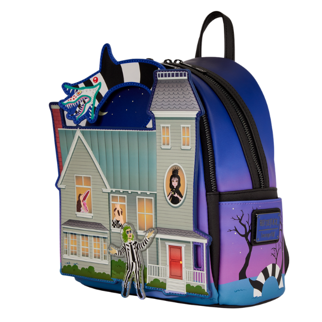 Loungefly Beetlejuice Deetz House Glow Mini Backpack New with Tags