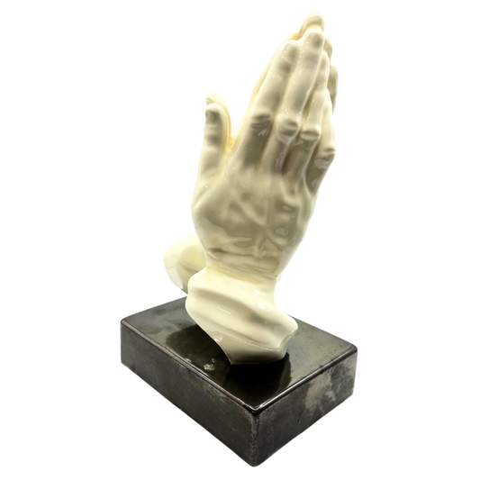 Vintage Ceramic Praying Hands Atlantic Mold Pottery F-154