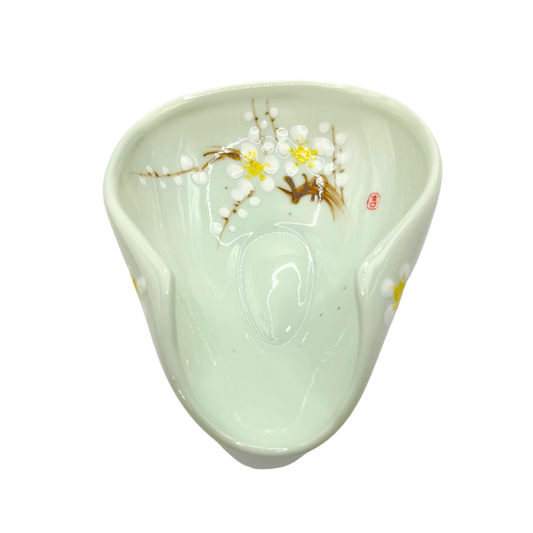 Vintage Ceramic Tea Scoop Porcelain Tea Vessel for Loose Tea Leaves Decorative Tea Shovel Multi Functional Tea Accessory Marked HD