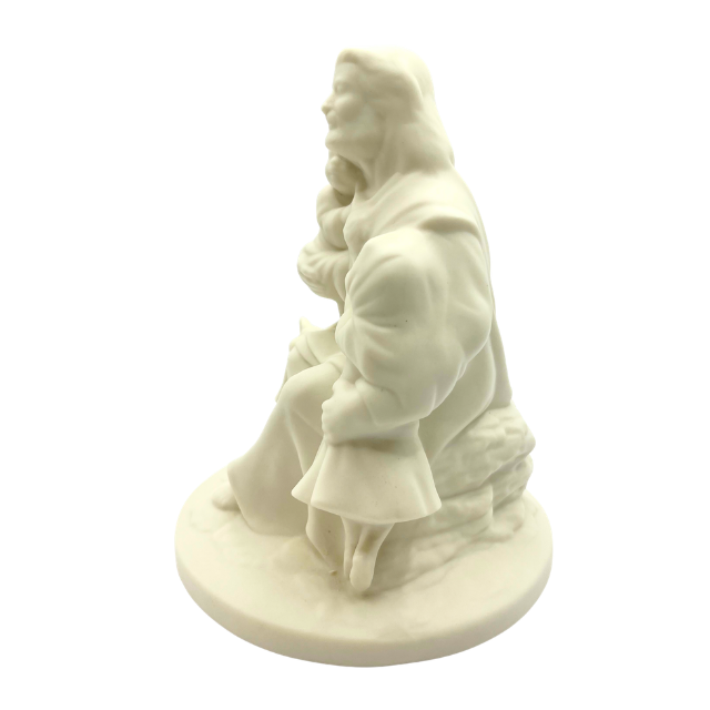 "Come Unto Me" Religious Ceramic Jesus Children & Lamb Molded Sculpture 1997