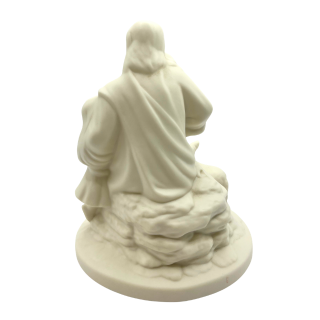 "Come Unto Me" Religious Ceramic Jesus Children & Lamb Molded Sculpture 1997