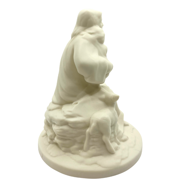 "Come Unto Me" Religious Ceramic Jesus Children & Lamb Molded Sculpture 1997