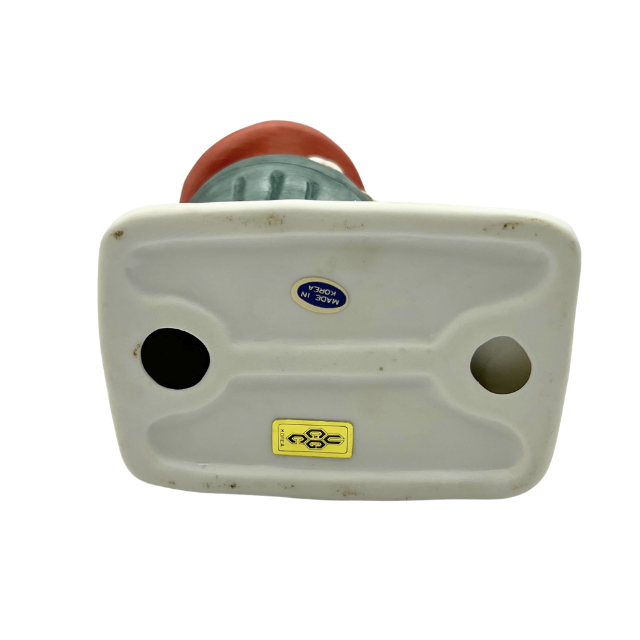 Vintage UCGC Bisque Cat and Kitten Trash Can 4" Figurine Made in Korea