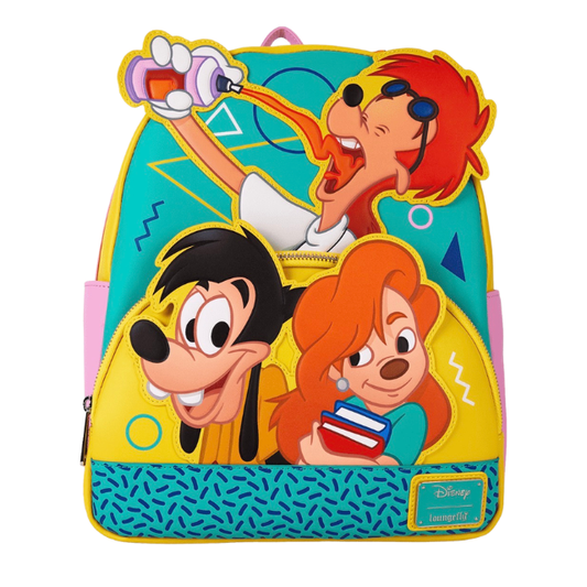 Loungefly Disney A Goofy Movie Characters Color Block Mini Backpack New with Tags